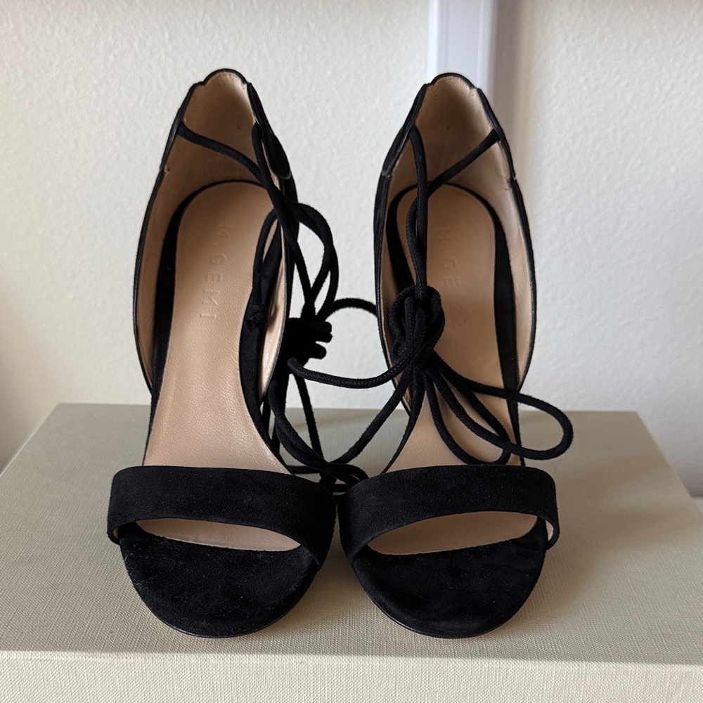 M. Gemi Black Suede Heels